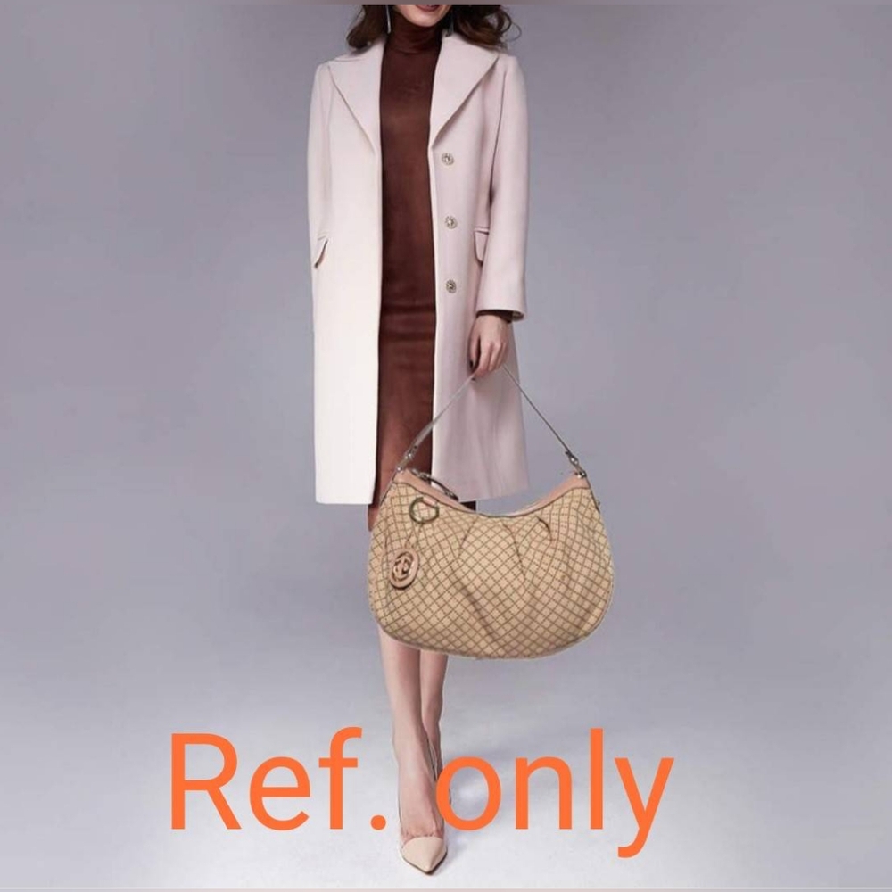Gucci Beige/Pink Diamante Canvas And Leather Medium Sukey Hobo - Picture 3 of 17